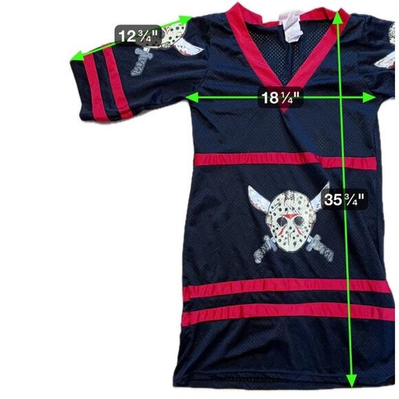Rubie’s Friday the 13th Miss Voorhees 13 Jersey Dress Black Red L - Picture 10 of 10